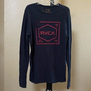 RVCA Black Waffle Thermal Long Sleeve Shirt